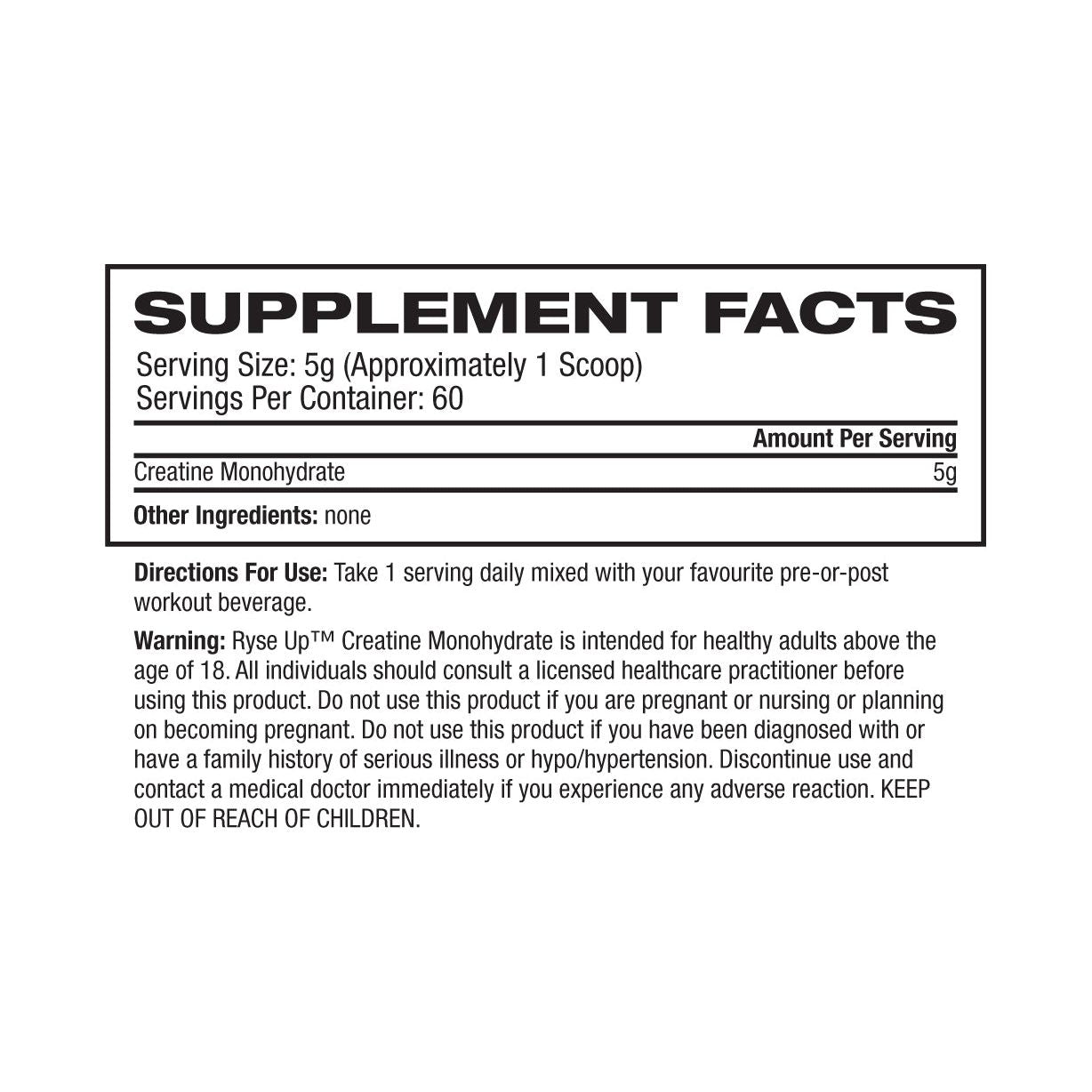 Ryse Creatine Monohyrate