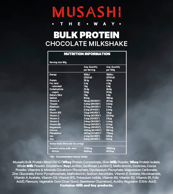 Musashi Bulk Protein NZ | Mass Gainer