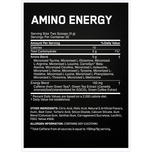 Optimum Nutrition Amino Energy NZ | Pre + Intra Workout Support