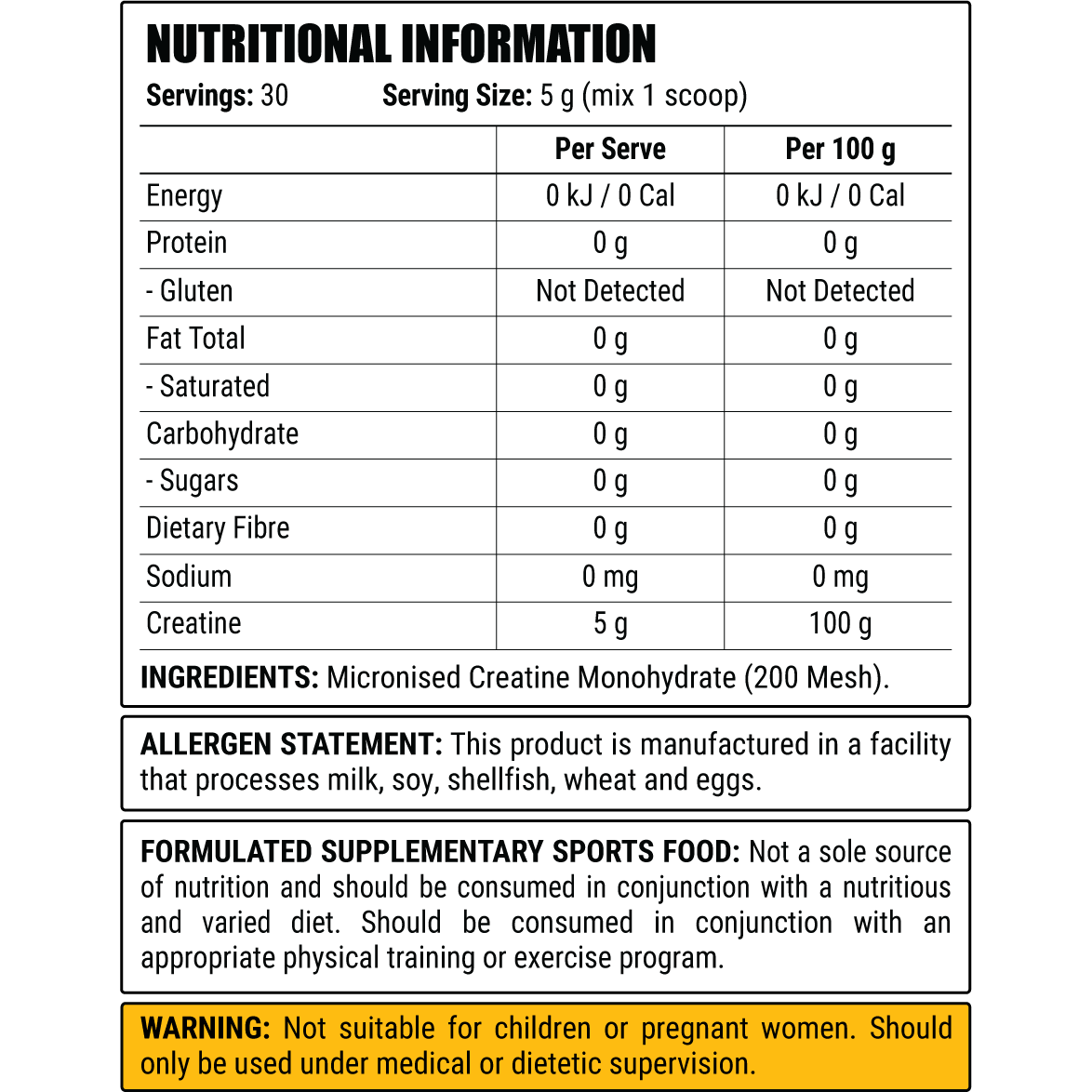 Faction Labs Creatine Monohydrate