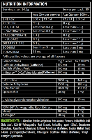 Athletic Sport Kamikaze Pre Workout - Gym Freak Supplements